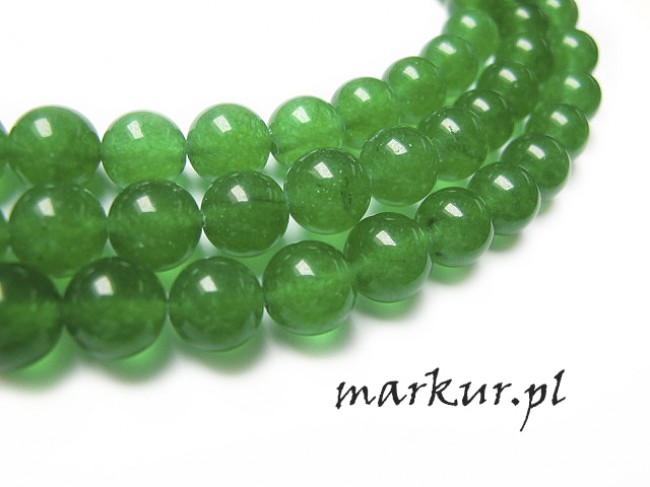 Jadeit zielony kula  8 mm sznur