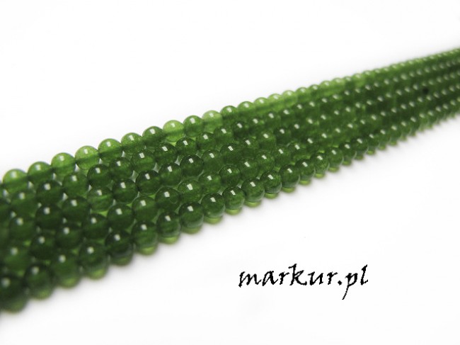 Jadeit zielony kula  2 mm sznur