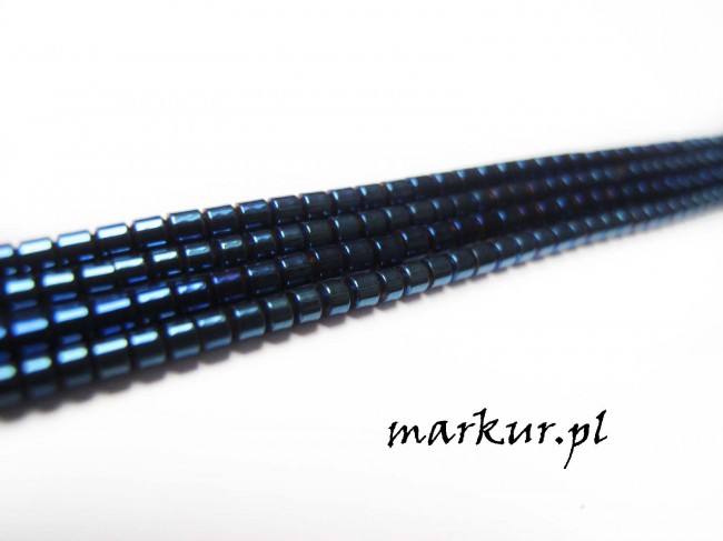 Hematyt kolor niebieski pałeczka  2/2 mm sznur