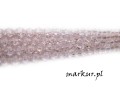 Koraliki szklane różowe bicone   4 mm sznur