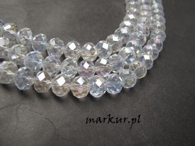 Koraliki szklane AB crystal fasetka oponka  4/6 mm sznur