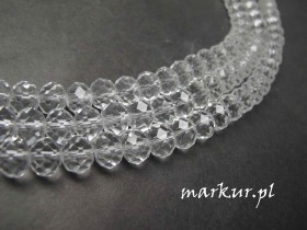 Koraliki szklane crystal fasetka oponka  8/10 mm sznur