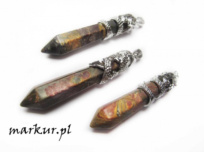 Jaspis picasso zawieszka 10/60 mm (1)