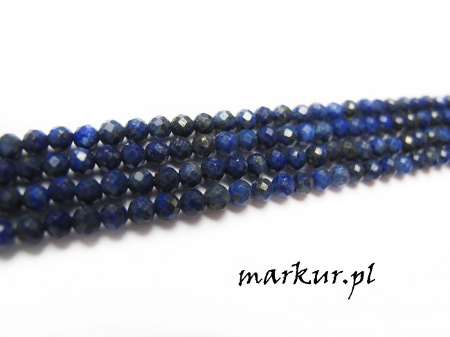 Lapis lazuli fasetka kula  2 mm sznur