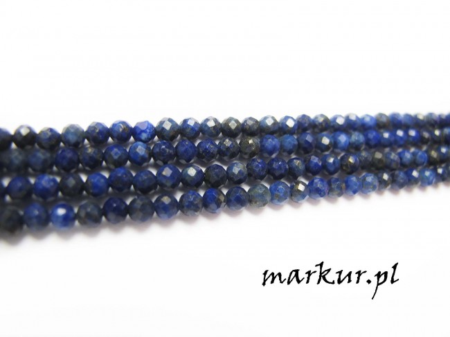 Lapis lazuli fasetka kula  2 mm sznur