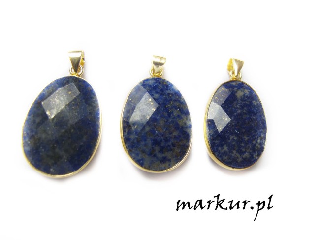 Lapis lazuli fasetka zawieszka owal 17/23 mm