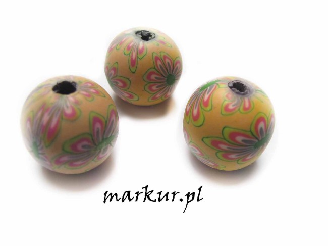 Koraliki fimo kula 24 mm opakowanie/5 sztuk