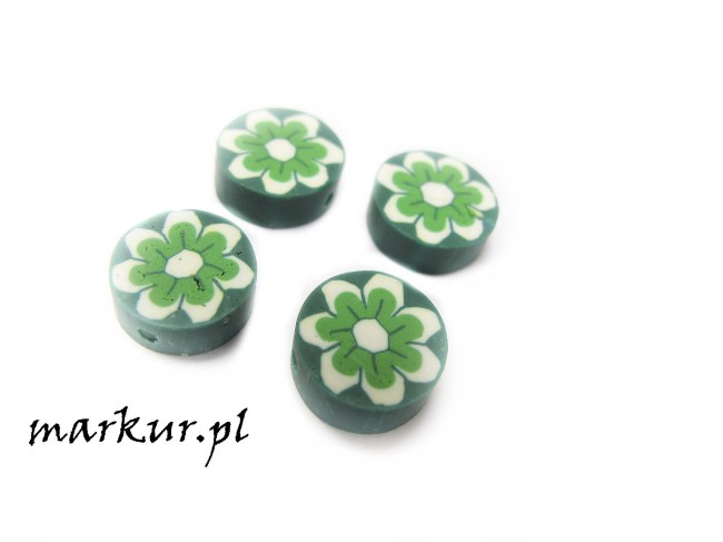 Koraliki fimo 0017 moneta 12 mm opakowanie/4 sztuki
