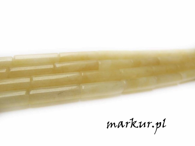 Jadeit żółty pałeczka 4/13 mm sznur
