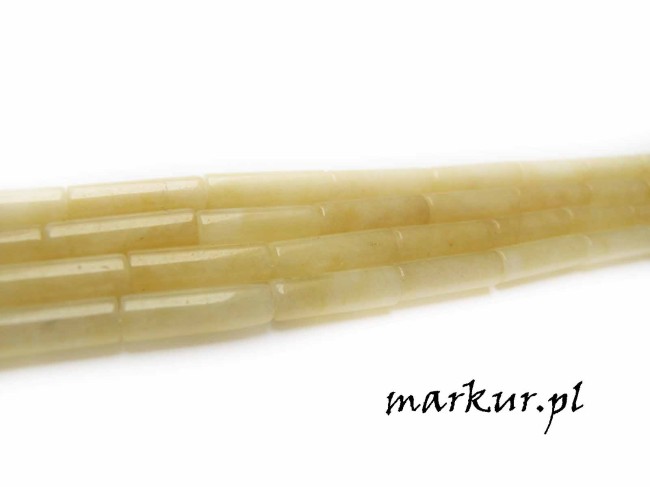 Jadeit żółty pałeczka 4/13 mm sznur