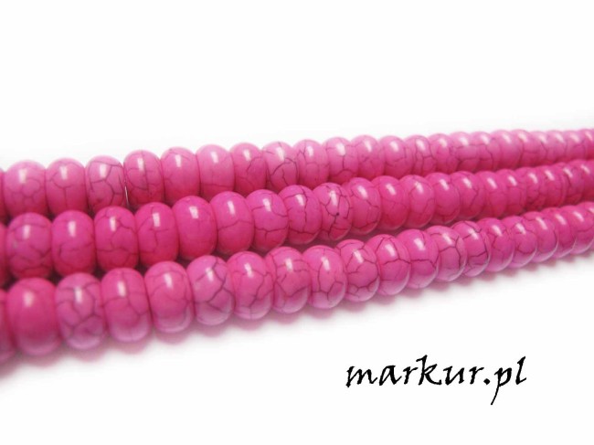 Howlit różowy oponka 4/6 mm sznur