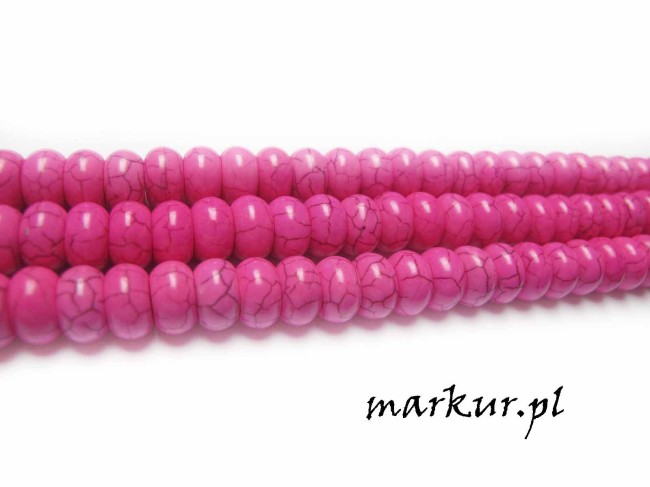 Howlit różowy oponka 4/6 mm sznur