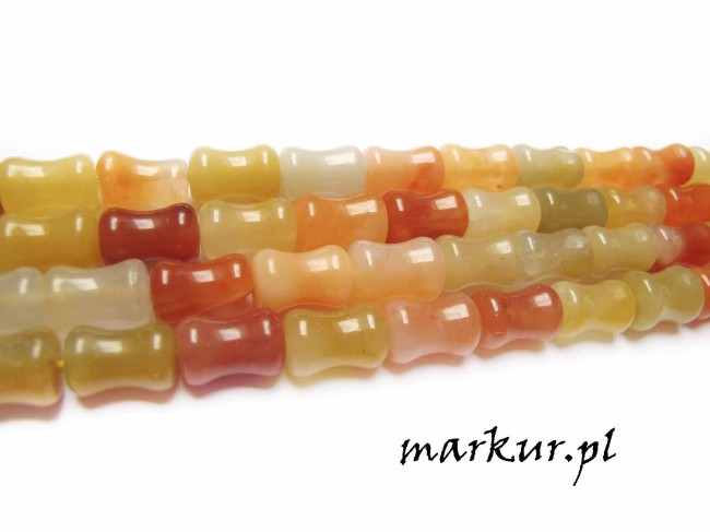 Jadeit mix kolorów bambo 8/12 mm sznur