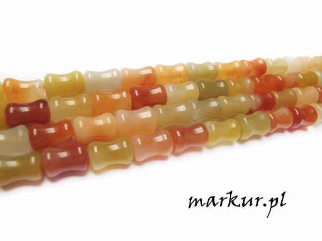 Jadeit mix kolorów bambo 8/12 mm sznur