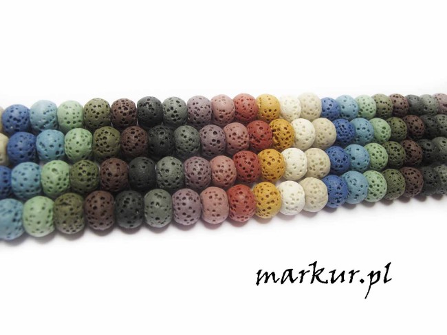 Lawa wulkaniczna mix kolorów oponka 5/8 mm sznur