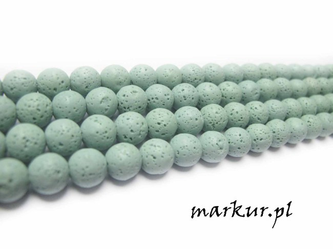 Lawa wulkaniczna miętowa kula  4 mm sznur