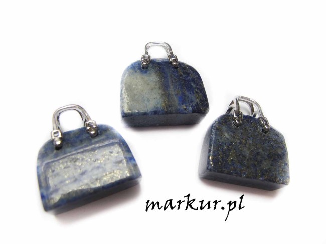 Lapis lazuli torebka zawieszka 20/24 mm