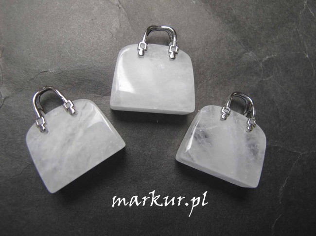 Kwarc górski torebka zawieszka 20/24 mm