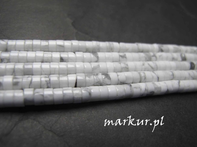 Howlit biały talarek 2/4 mm sznur