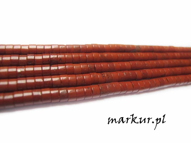 Jaspis królewski talarek  2/4 mm sznur