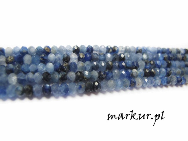 Kyanit fasetka oponka 2/3 mm sznur