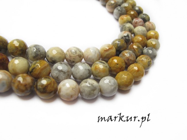 Agat crazy lace fasetka kula 12 mm sznur (1)
