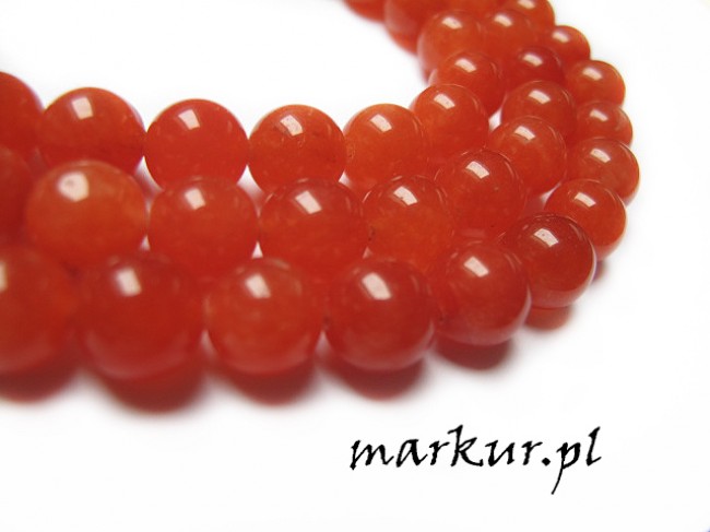 Jadeit orange kula 14 mm sznur (1)