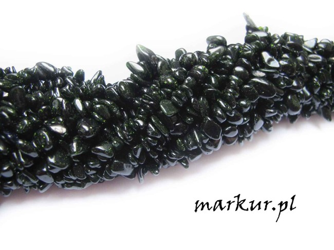Szmarag nilu sieczka drobna  4 - 8 mm sznur 80 cm (1)