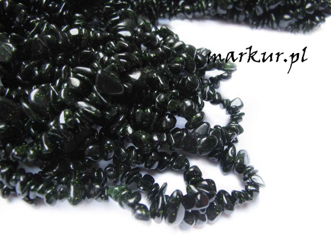 Szmarag nilu sieczka drobna  4 - 8 mm sznur 80 cm (2)