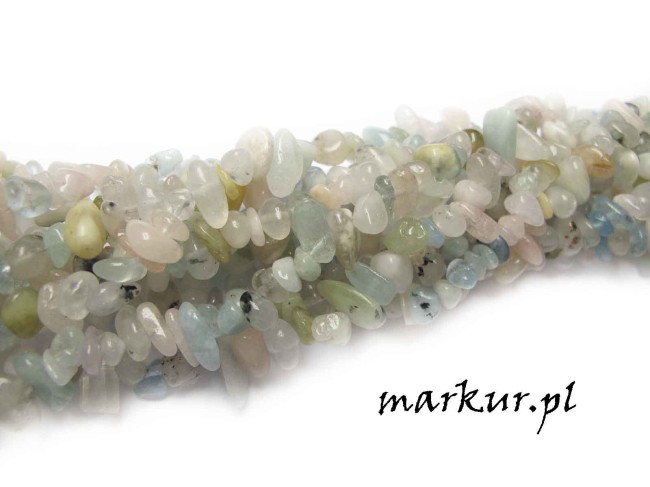Morganit sieczka drobna 5-8 mm sznur  80 cm (1)