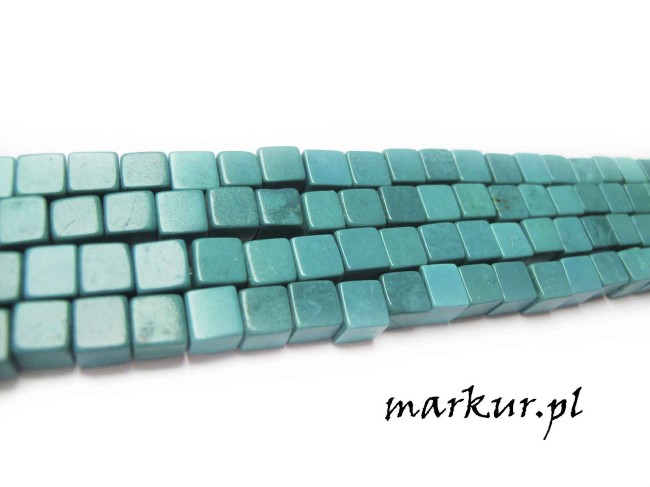 Magnezyt morski kostka  6 mm sznur (1)