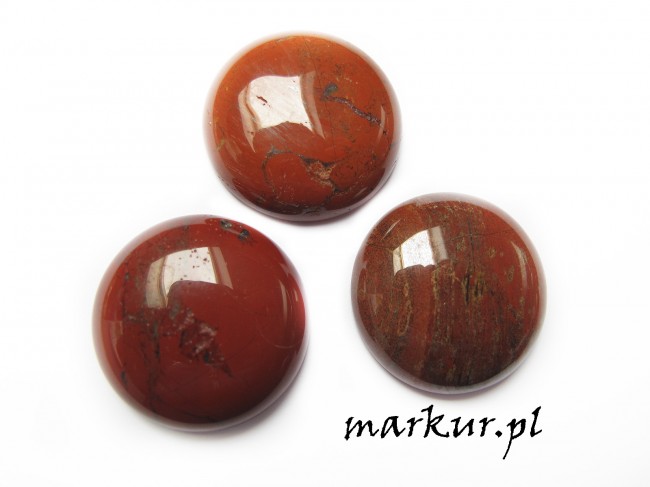 Jaspis królewski kaboszon moneta  6 mm  (1)