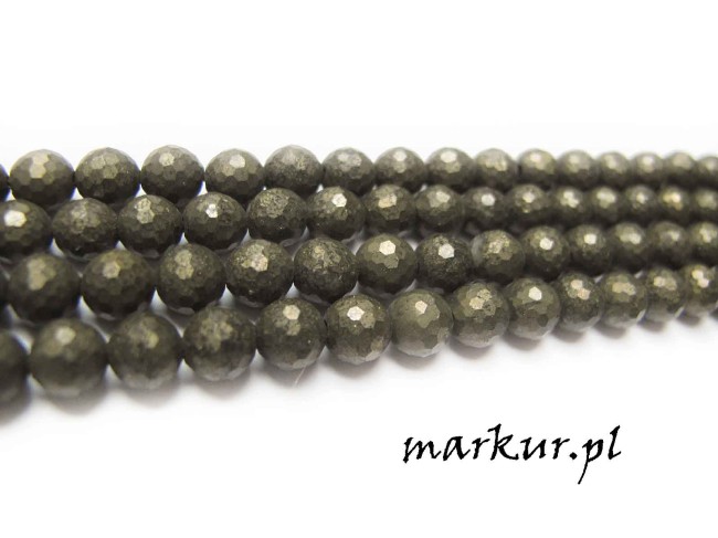 Piryt fasetka kula  6 mm sznur (1)