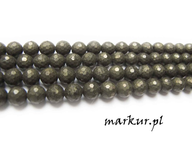 Piryt fasetka kula  6 mm sznur (2)
