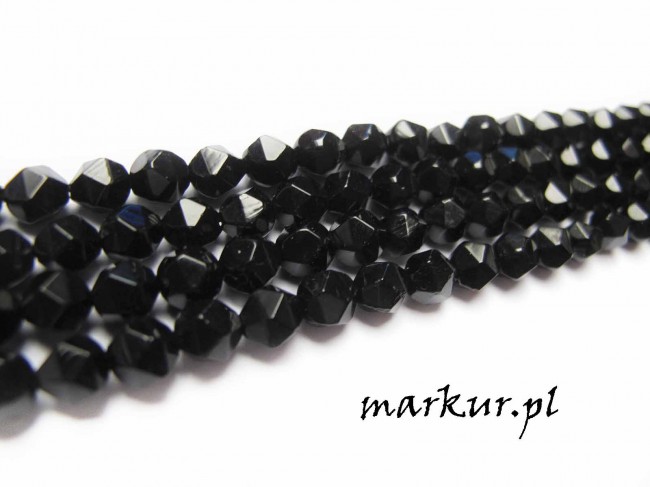 Onyks czarny fasetka nugaty 9/10 mm sznur (1)