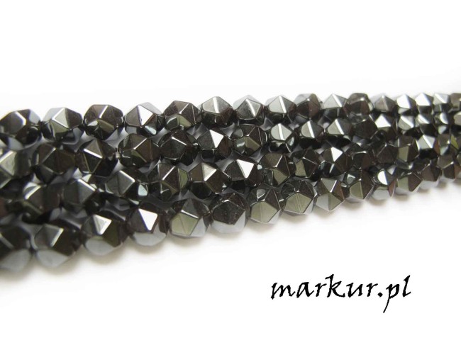 Hematyt fasetka nugaty  8 mm sznur (1)
