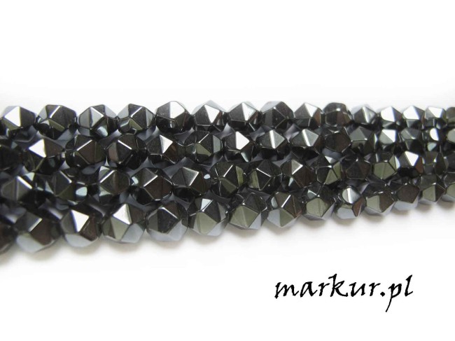 Hematyt fasetka nugaty  8 mm sznur (2)