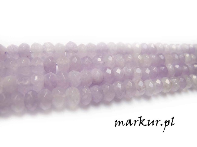 Jadeit ametystowy jasny fasetka oponka 5/8 mm sznur (1)
