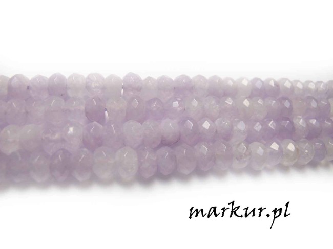 Jadeit ametystowy jasny fasetka oponka 5/8 mm sznur (2)