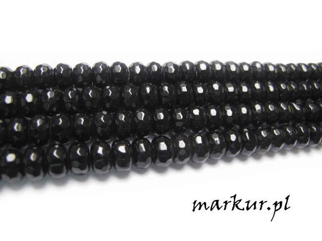 Jadeit czarny fasetka oponka 5/8 mm sznur (1)