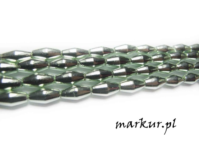 Hematyt kolor pistacjowy bicone 6/12 mm sznur (2)