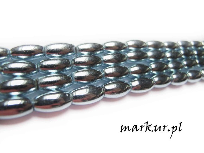 Hematyt kolor błękitny ryż 6/12 mm sznur (1)