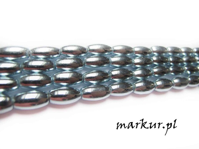 Hematyt kolor błękitny ryż 6/12 mm sznur (2)