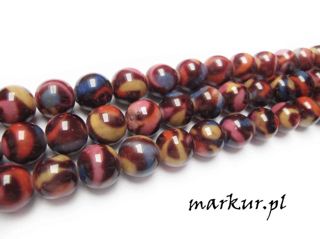 Muszla rekonstruowana mix kolor kula 16 mm sznur (2)