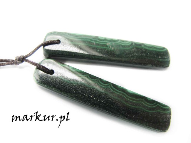 Malachit zawieszka zestaw (2 sztuki) 10-12/48 mm (1)