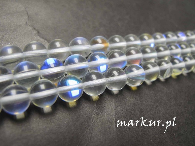 Kwarc górski platerowany/zgrzewany kula 10 mm sznur (1)