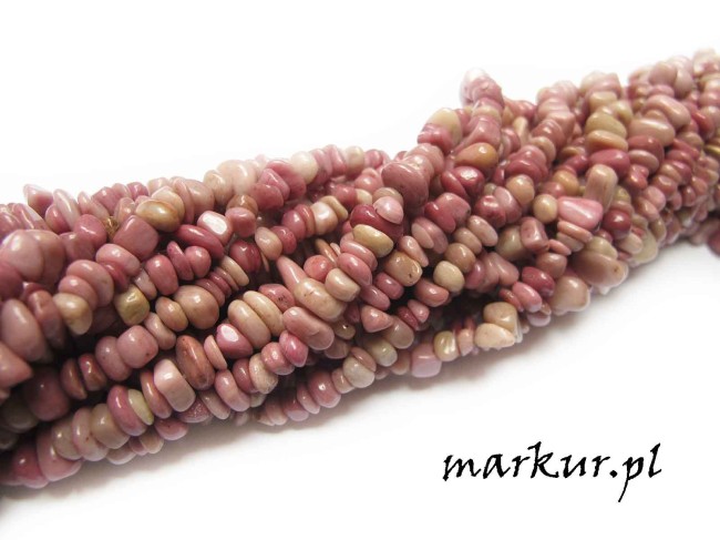Rodonit sieczka drobna  4 - 8 mm sznur 80 cm (1)