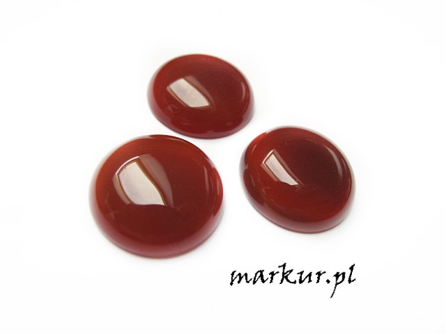 Karneol kaboszon moneta 16 mm  (1)