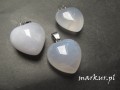 Chalcedon niebieski serce zawieszka 20 mm