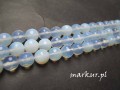 mini: Opal biały fasetka 128 kula 10 mm sznur (1)